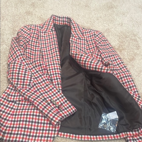 TALBOTS NEW WOUT TAGS Plaid Blazer, elbow patches, several pockets, part wool. - Picture 4 of 12